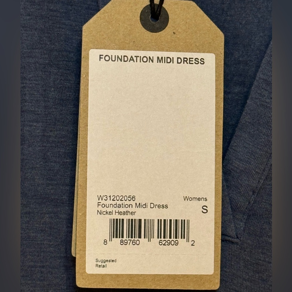 NWT Prana Foundation Midi Dress in Nickel‎ Heather Size Small - Picture 6 of 6